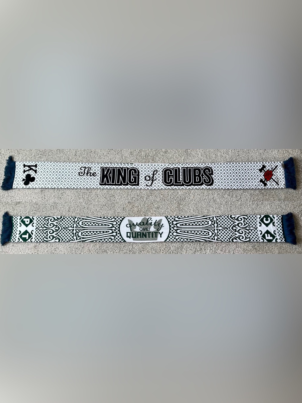 Portland Timbers Army The King of Clubs Quality Over Quantity SOTM Soccer Scarf